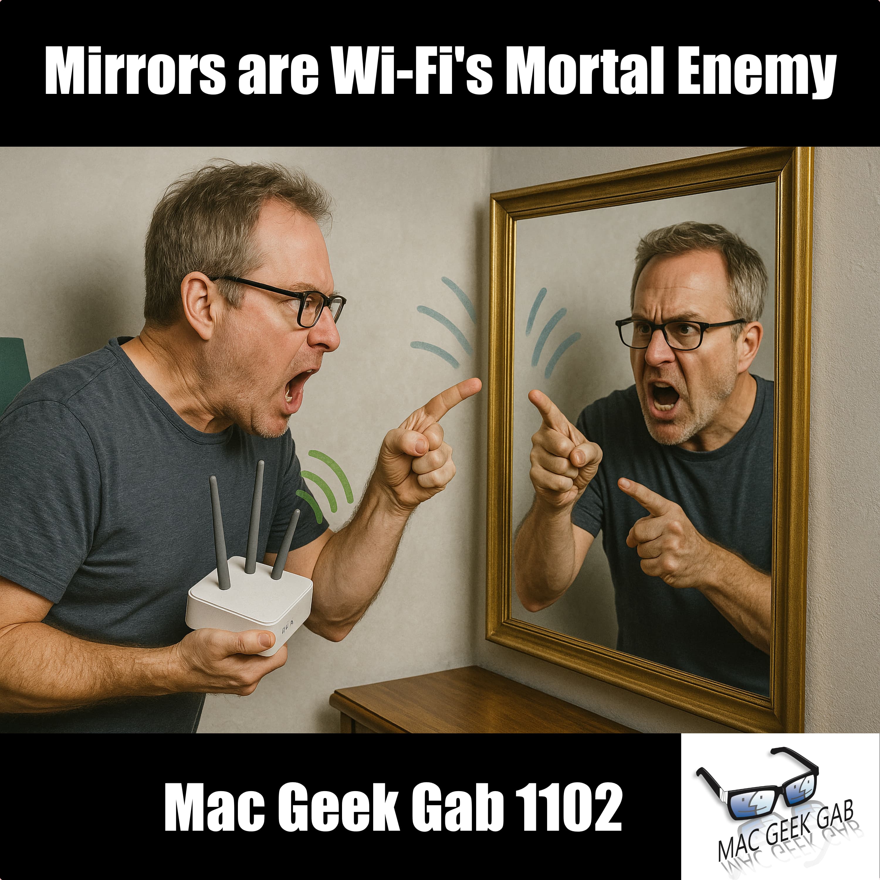 Mirrors are Wi-Fi's Mortal Enemy – Mac Geek Gab 1102 episode image