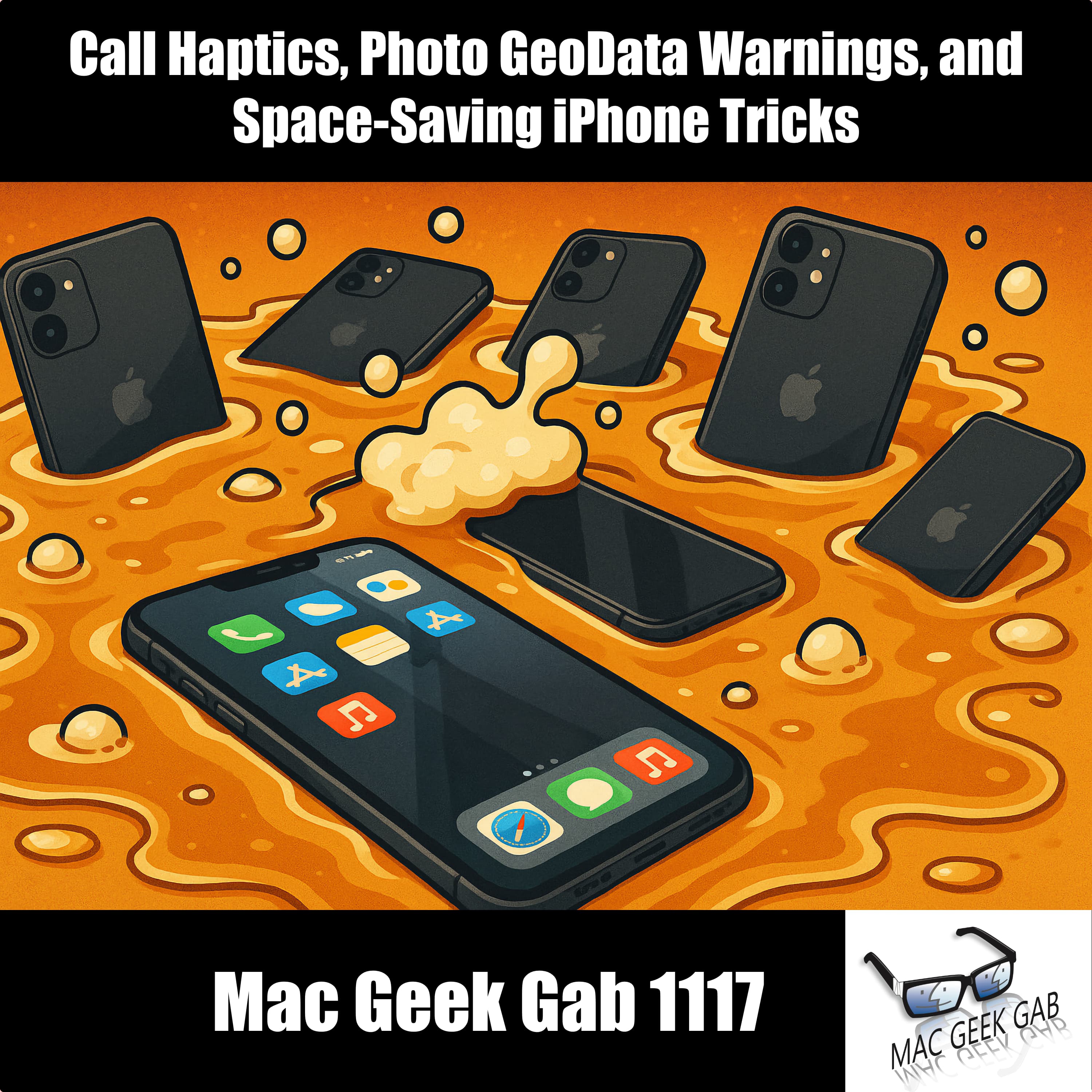 Call Haptics, Photo GeoData Warnings, and Space-Saving iPhone Tricks — Mac Geek Gab 1117 episode image