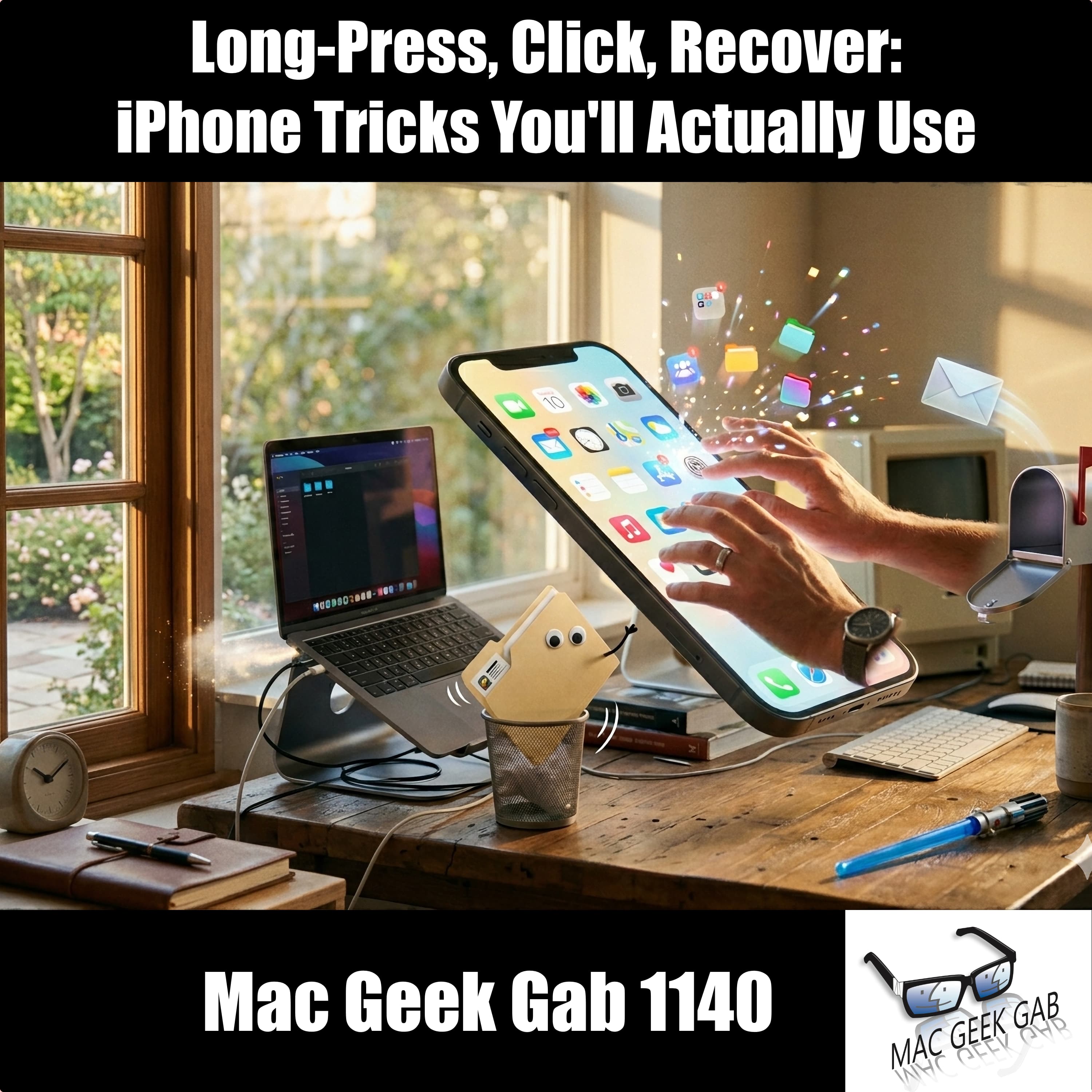 Long-Press, Click, Recover: iPhone Tricks You'll Actually Use – Mac Geek Gab 1140 episode image
